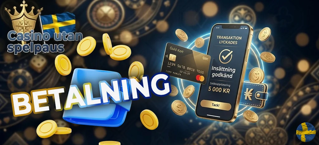 Tillgängliga betalningsmetoder för svenskar på casinon utan licens.