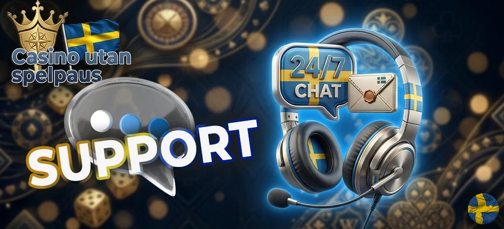 Kundtjänst och supportalternativ för svenska spelare på utländska casinon.